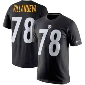 Pittsburgh Steelers NFL Alejandro Villanueva Nike Athletic Cut T-Shirt Men Large